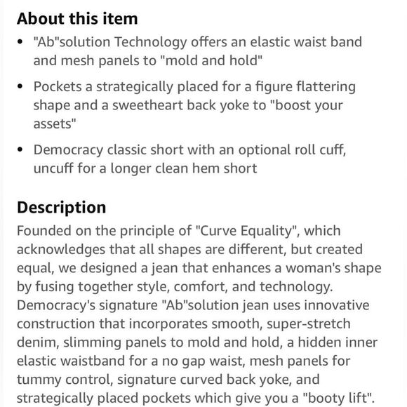 Democracy Women's Ab Solution Bermuda Short Sz 0 NWT - Picture 11 of 12